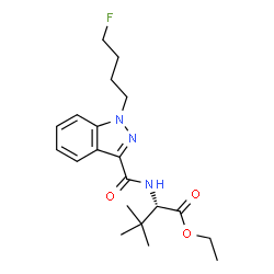ChemSpider 2D Image | Ethyl N-{[1-(4-fluorobutyl)-1H-indazol-3-yl]carbonyl}-3-methyl-L-valinate | C20H28FN3O3