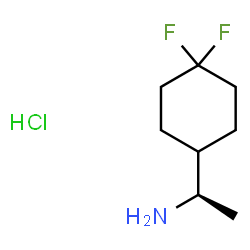 ChemSpider 2D Image | (1R)-1-(4,4-Difluorocyclohexyl)ethanamine hydrochloride (1:1) | C8H16ClF2N