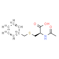 ChemSpider 2D Image | N-Acetyl-S-[(~13~C_6_)phenylmethyl]-L-cysteine | C613C6H15NO3S