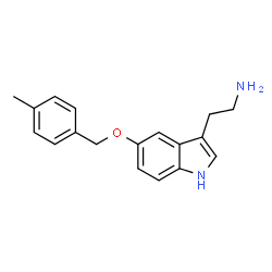 ChemSpider 2D Image | 5-[(4-Methylphenyl)methoxy]-1H-indole-3-ethanamine | C18H20N2O