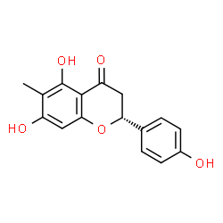 ChemSpider 2D Image | (2R)-5,7-Dihydroxy-2-(4-hydroxyphenyl)-6-methyl-2,3-dihydro-4H-chromen-4-one | C16H14O5
