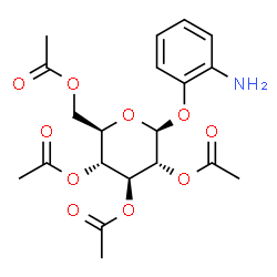 ChemSpider 2D Image | Î²-D-Glucopyranoside, 2-aminophenyl, 2,3,4,6-tetraacetate | C20H25NO10