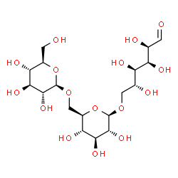 ChemSpider 2D Image | beta-D-Glucopyranosyl-(1->6)-beta-D-glucopyranosyl-(1->6)-D-glucose | C18H32O16