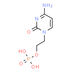 ChemSpider 2D Image | 2-(4-Amino-2-oxo-1(2H)-pyrimidinyl)ethyl dihydrogen phosphate | C6H10N3O5P
