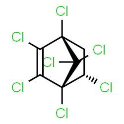 ChemSpider 2D Image | (1R,4S,5S)-1,2,3,4,5,7,7-Heptachlorobicyclo[2.2.1]hept-2-ene | C7H3Cl7