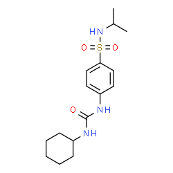 ChemSpider 2D Image | 4-[(Cyclohexylcarbamoyl)amino]-N-isopropylbenzenesulfonamide | C16H25N3O3S