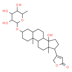 ChemSpider 2D Image | 3-[(6-Deoxyhexopyranosyl)oxy]-14-hydroxycard-20(22)-enolide | C29H44O8