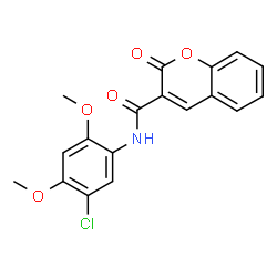 ChemSpider 2D Image | N-(5-Chloro-2,4-dimethoxyphenyl)-2-oxo-2H-chromene-3-carboxamide | C18H14ClNO5