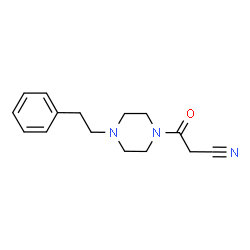 ChemSpider 2D Image | 3-Oxo-3-[4-(2-phenylethyl)-1-piperazinyl]propanenitrile | C15H19N3O