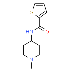 ChemSpider 2D Image | N-(1-Methyl-4-piperidinyl)-2-thiophenecarboxamide | C11H16N2OS