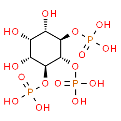 ChemSpider 2D Image | (1R,2r,3S,4R,5r,6S)-4,5,6-Trihydroxy-1,2,3-cyclohexanetriyl tris[dihydrogen (phosphate)] | C6H15O15P3