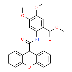 ChemSpider 2D Image | Methyl 4,5-dimethoxy-2-[(9H-xanthen-9-ylcarbonyl)amino]benzoate | C24H21NO6