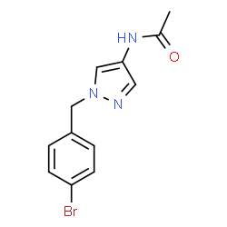 ChemSpider 2D Image | N-[1-(4-Bromobenzyl)-1H-pyrazol-4-yl]acetamide | C12H12BrN3O