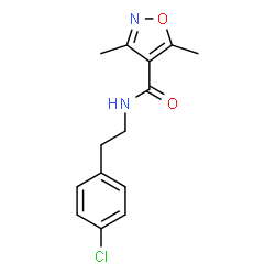 ChemSpider 2D Image | N-[2-(4-Chlorophenyl)ethyl]-3,5-dimethyl-1,2-oxazole-4-carboxamide | C14H15ClN2O2