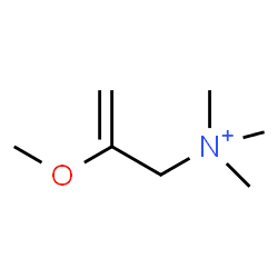 ChemSpider 2D Image | 2-Methoxy-N,N,N-trimethyl-2-propen-1-aminium | C7H16NO
