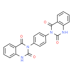 ChemSpider 2D Image | 3,3'-(1,4-Phenylene)di(2,4(1H,3H)-quinazolinedione) | C22H14N4O4