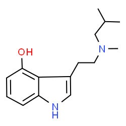 ChemSpider 2D Image | 3-{2-[Isobutyl(methyl)amino]ethyl}-1H-indol-4-ol | C15H22N2O