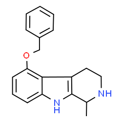 ChemSpider 2D Image | 5-(Benzyloxy)-1-methyl-2,3,4,9-tetrahydro-1H-beta-carboline | C19H20N2O