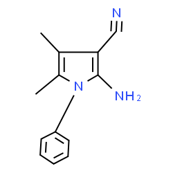 ChemSpider 2D Image | 2-Amino-4,5-dimethyl-1-phenyl-1H-pyrrole-3-carbonitrile | C13H13N3