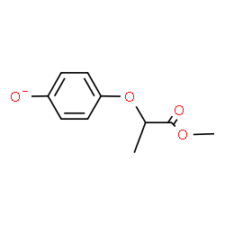 ChemSpider 2D Image | 4-[(1-Methoxy-1-oxo-2-propanyl)oxy]phenolate | C10H11O4