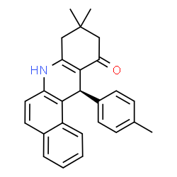 ChemSpider 2D Image | (12S)-9,9-Dimethyl-12-(4-methylphenyl)-8,9,10,12-tetrahydrobenzo[a]acridin-11(7H)-one | C26H25NO