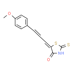 ChemSpider 2D Image | 5-[3-(4-Methoxyphenyl)-2-propen-1-ylidene]-2-thioxo-1,3-thiazolidin-4-one | C13H11NO2S2