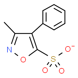 ChemSpider 2D Image | 3-Methyl-4-phenyl-1,2-oxazole-5-sulfonate | C10H8NO4S