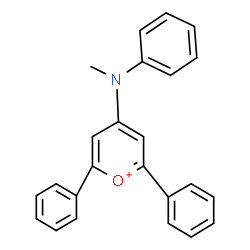 ChemSpider 2D Image | 4-[Methyl(phenyl)amino]-2,6-diphenylpyrylium | C24H20NO