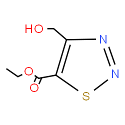 ChemSpider 2D Image | Ethyl 4-(hydroxymethyl)-1,2,3-thiadiazole-5-carboxylate | C6H8N2O3S