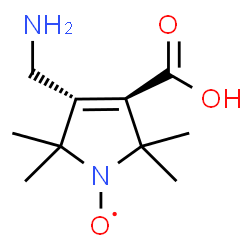 ChemSpider 2D Image | [3-(Aminomethyl)-4-carboxy-2,2,5,5-tetramethyl-2,5-dihydro-1H-pyrrol-1-yl]oxidanyl | C10H17N2O3