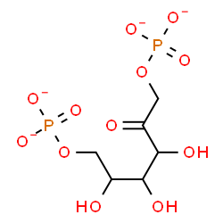 ChemSpider 2D Image | 1,6-Di-O-phosphonatohex-2-ulose | C6H10O12P2