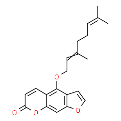 ChemSpider 2D Image | 4-[(3,7-dimethylocta-2,6-dien-1-yl)oxy]furo[3,2-g]chromen-7-one | C21H22O4