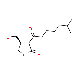ChemSpider 2D Image | 2-Isocapryloyl-3R-hydroxymethyl-gamma-butyrolactone | C13H22O4