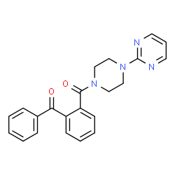 ChemSpider 2D Image | (2-Benzoylphenyl)[4-(2-pyrimidinyl)-1-piperazinyl]methanone | C22H20N4O2