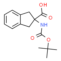ChemSpider 2D Image | N-BOC-2-AMINOINDANE-2-CARBOXYLIC ACID | C15H19NO4