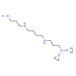 ChemSpider 2D Image | N-(3-Aminopropyl)-N'-{3-[bis(1-aziridinyl)amino]propyl}-1,4-butanediamine | C14H32N6