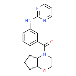 ChemSpider 2D Image | (4aS,7aR)-Hexahydrocyclopenta[b][1,4]oxazin-4(4aH)-yl[3-(2-pyrimidinylamino)phenyl]methanone | C18H20N4O2