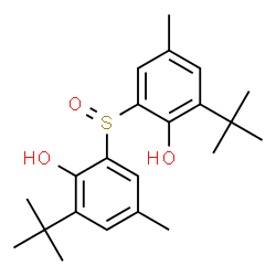 ChemSpider 2D Image | 2,2'-Sulfinylbis[4-methyl-6-(2-methyl-2-propanyl)phenol] | C22H30O3S