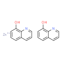 ChemSpider 2D Image | 8-Quinolinol, zinc salt (2:1) | C18H14N2O2Zn