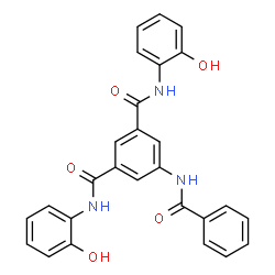 ChemSpider 2D Image | 5-(Benzoylamino)-N,N'-bis(2-hydroxyphenyl)isophthalamide | C27H21N3O5