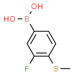 ChemSpider 2D Image | 3-fluoro-4-(methylthio)phenylboronic acid | C7H8BFO2S