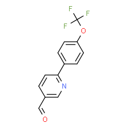 ChemSpider 2D Image | 6-(4-(trifluoromethoxy)phenyl)nicotinaldehyde | C13H8F3NO2