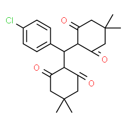 ChemSpider 2D Image | 2,2'-[(4-Chlorophenyl)methylene]bis(5,5-dimethyl-1,3-cyclohexanedione) | C23H27ClO4