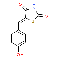 ChemSpider 2D Image | 5-(4-Hydroxy-benzylidene)-thiazolidine-2,4-dione | C10H7NO3S
