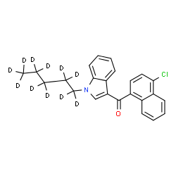 ChemSpider 2D Image | (4-Chloro-1-naphthyl)[1-(~2~H_11_)pentyl-1H-indol-3-yl]methanone | C24H11D11ClNO