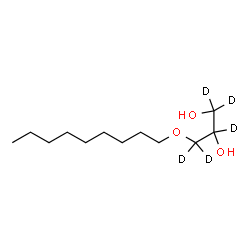 ChemSpider 2D Image | 3-(Nonyloxy)-1,2-(~2~H_5_)propanediol | C12H21D5O3