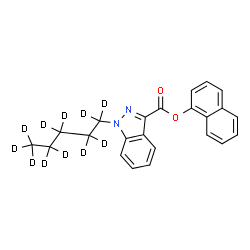ChemSpider 2D Image | 1-Naphthyl 1-(~2~H_11_)pentyl-1H-indazole-3-carboxylate | C23H11D11N2O2