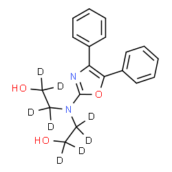 ChemSpider 2D Image | 2,2'-[(4,5-Diphenyl-1,3-oxazol-2-yl)imino]di(~2~H_4_)ethanol | C19H12D8N2O3