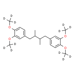 ChemSpider 2D Image | 1,1'-(2,3-Dimethyl-1,4-butanediyl)bis{3,4-bis[(~2~H_3_)methyloxy]benzene} | C22H18D12O4