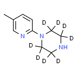 ChemSpider 2D Image | 1-(5-Methyl-2-pyridinyl)(2,2,3,3,5,5,6,6-~2~H_8_)piperazine | C10H7D8N3